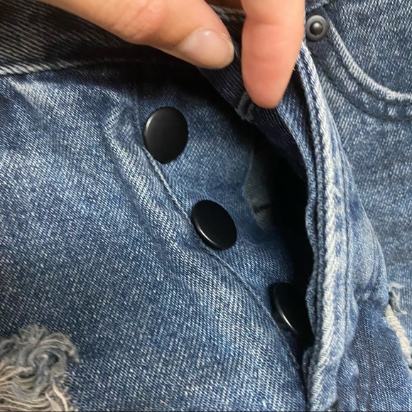 One Teaspoon | High Waist Bonita Shorts Distressed - Picture 8 of 11